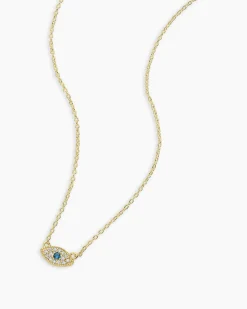 gorjana Evil Eye Necklace 18k Gold Plated Hot
