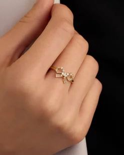 gorjana Fancy Bow Ring 18k Gold Plated Discount