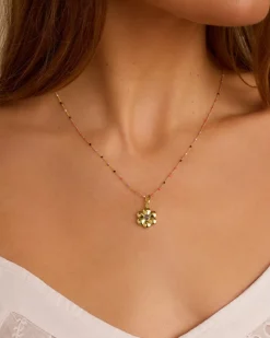 gorjana Flower Capri Necklace 18k Gold Plated Best
