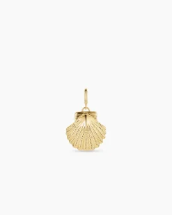 gorjana Gold Scallop Shell Parker Charm 18k Gold Plated Clearance