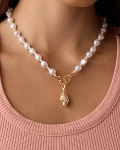 gorjana Gold Tulip Shell Parker Charm 18k Gold Plated Discount