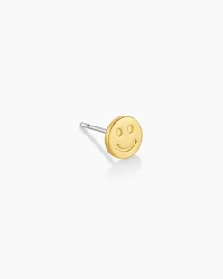 gorjana Happy Single Stud 18k Gold Plated Best