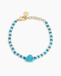 gorjana Harbor Turquoise Bracelet 18k Gold Plated Fashion
