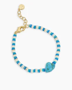 gorjana Harbor Turquoise Bracelet 18k Gold Plated Fashion