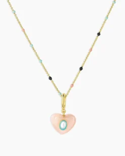 gorjana Heart Capri Necklace 18k Gold Plated Hot