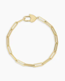 gorjana Heart Padlock Bracelet 18k Gold Plated Fashion