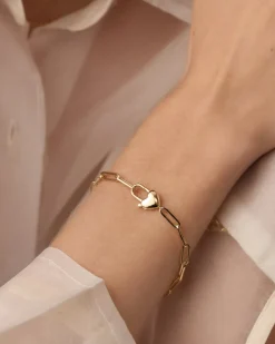 gorjana Heart Padlock Bracelet 18k Gold Plated Fashion