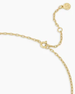gorjana Heart Padlock Interlocking Necklace 18k Gold Plated Clearance