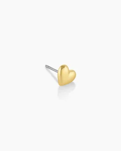 gorjana Heart Single Stud 18k Gold Plated Discount