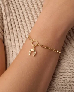 gorjana Horseshoe Parker Charm 18k Gold Plated Clearance