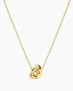 gorjana Infinity Knot Necklace 18k Gold Plated Clearance