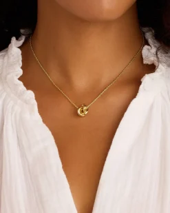 gorjana Infinity Knot Necklace 18k Gold Plated Clearance