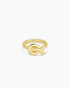 gorjana Infinity Knot Ring 18k Gold Plated Outlet