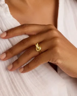 gorjana Infinity Knot Ring 18k Gold Plated Outlet