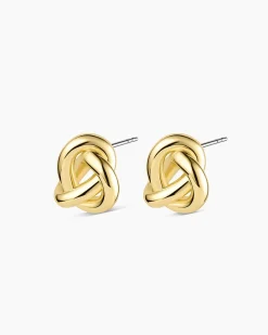 gorjana Infinity Knot Studs 18k Gold Plated Online