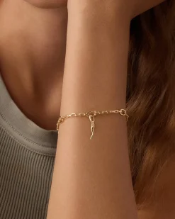 gorjana Italian Horn Parker Charm 18k Gold Plated Online