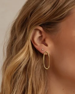 gorjana Jagger Studs 18k Gold Plated Fashion