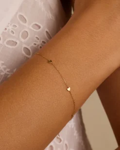 gorjana 14k Gold Amour Heart Bracelet 14k Solid Gold Hot