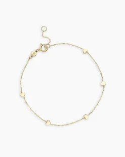 gorjana 14k Gold Amour Heart Bracelet 14k Solid Gold Hot