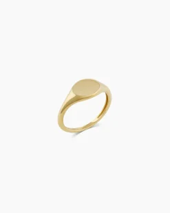 gorjana 14k Gold Bespoke Signet Ring 14k Solid Gold Fashion