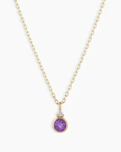 gorjana 14k Gold Birthstone Necklace New