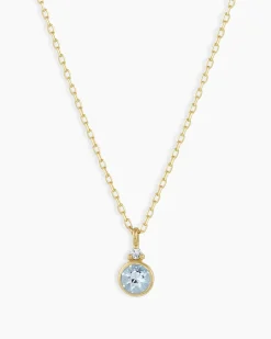 gorjana 14k Gold Birthstone Necklace New