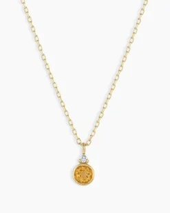 gorjana 14k Gold Birthstone Necklace New