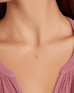 gorjana 14k Gold Birthstone Necklace New