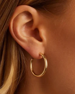 gorjana 14k Gold Carter Single Hoop 14k Solid Gold Fashion