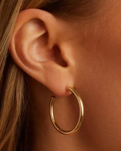 gorjana 14k Gold Carter Single Hoop 14k Solid Gold Fashion