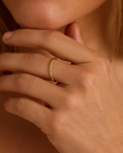 gorjana 14k Gold Crew Helium Ring 14k Solid Gold Fashion