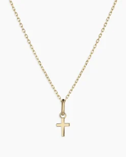 gorjana 14k Gold Cross Charm Necklace 14k Solid Gold Sale