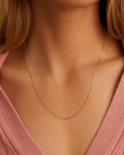 gorjana 14k Gold Delicate Link Chain 14k Solid Gold Sale