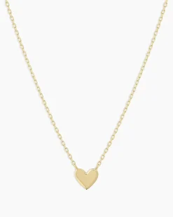 gorjana 14k Gold Heart Mini Necklace 14k Solid Gold New