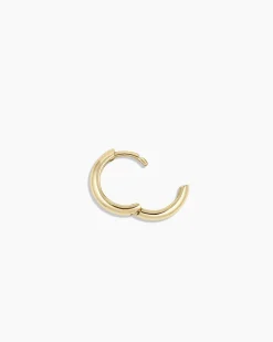 gorjana 14k Gold Lou Helium Single Huggie 14k Solid Gold New