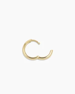 gorjana 14k Gold Lou Helium Single Huggie 14k Solid Gold New