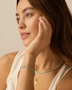 gorjana 14k Gold Mini Turquoise Bracelet 14k Solid Gold Online