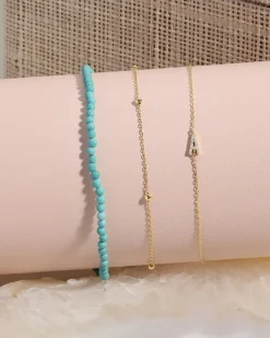 gorjana 14k Gold Mini Turquoise Bracelet 14k Solid Gold Online