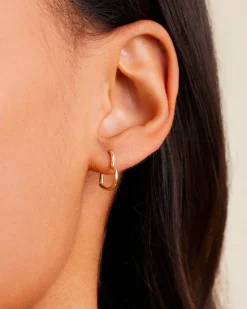 gorjana 14k Gold Open Heart Huggies 14k Solid Gold Best