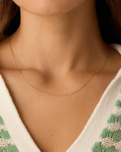 gorjana 14k Gold Parker Delicate Link Necklace 14k Solid Gold Sale
