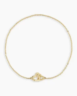 gorjana 14k Gold Parker Heart Bracelet 14k Solid Gold Clearance