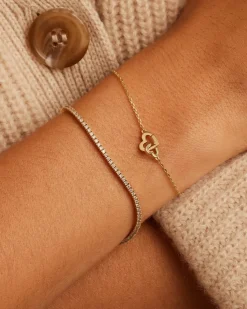gorjana 14k Gold Parker Heart Bracelet 14k Solid Gold Clearance