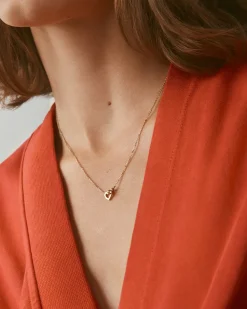 gorjana 14k Gold Parker Heart Necklace 14k Solid Gold Hot