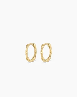 gorjana 14k Gold Parker Huggies 14k Solid Gold New