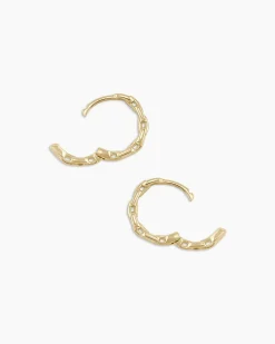 gorjana 14k Gold Parker Huggies 14k Solid Gold New