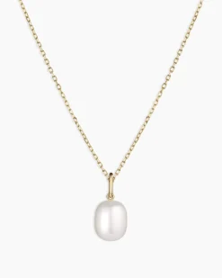 gorjana 14k Gold Pearl Charm Necklace 14k Solid Gold Fashion