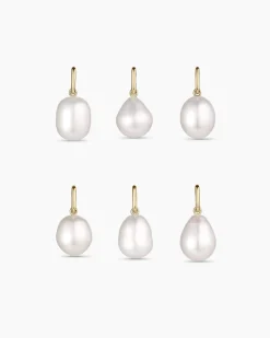 gorjana 14k Gold Pearl Charm Necklace 14k Solid Gold Fashion