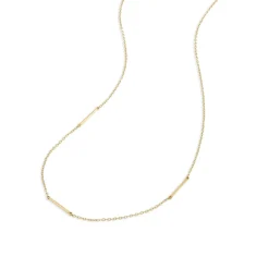 gorjana 14k Gold Rose Bar Necklace 14k Solid Gold Outlet