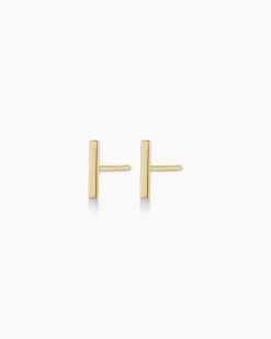 gorjana 14k Gold Rose Bar Studs 14k Solid Gold Sale
