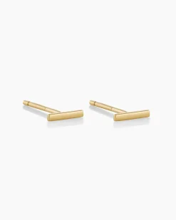 gorjana 14k Gold Rose Bar Studs 14k Solid Gold Sale